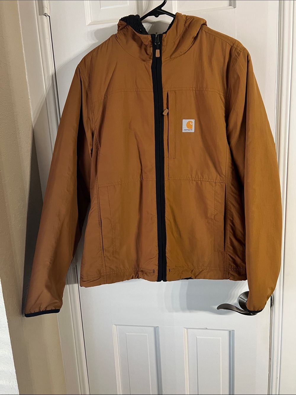 Carhartt Men's Hooded Jacket in Carhartt Brown